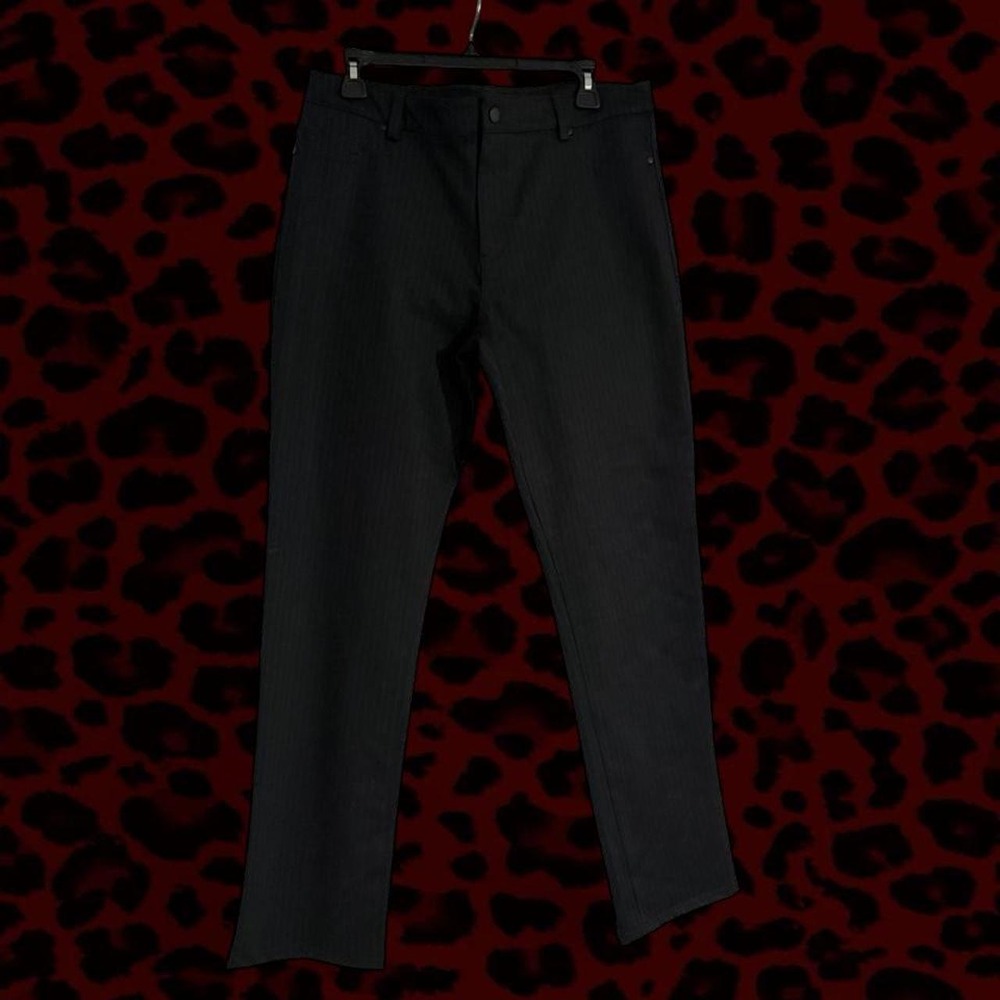 Black striped DKNY slacks